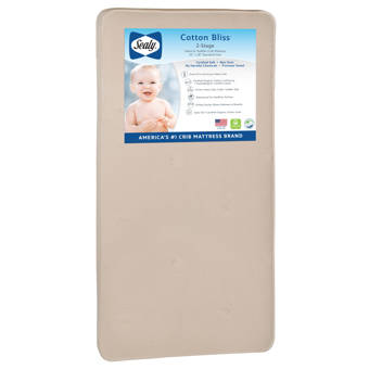 Sealy Baby Cotton Bliss 2 Stage Waterproof Standard Toddler Crib