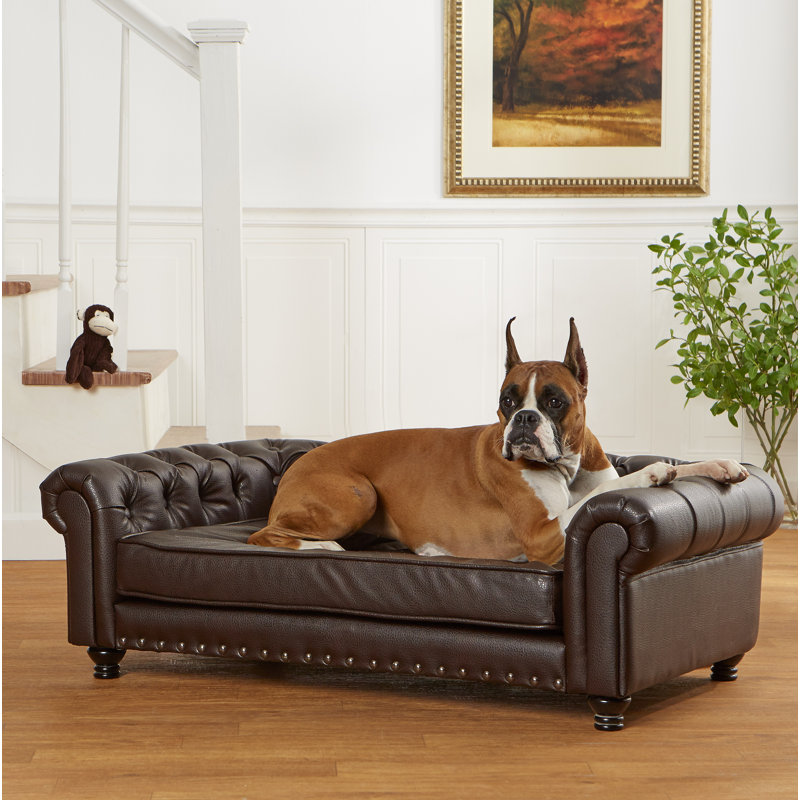 tufted dog couch