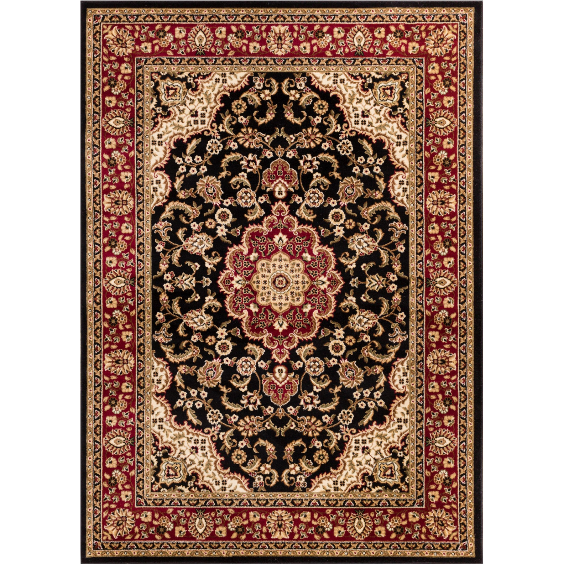 Astoria Grand Belliere Medallion Black Area Rug Reviews Wayfair