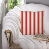 Red Ticking Pillow Wayfair