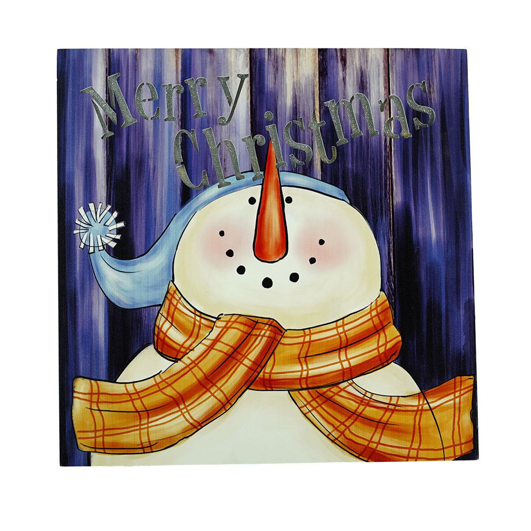 The Holiday Aisle Led Lighted Snowman Merry Christmas Graphic