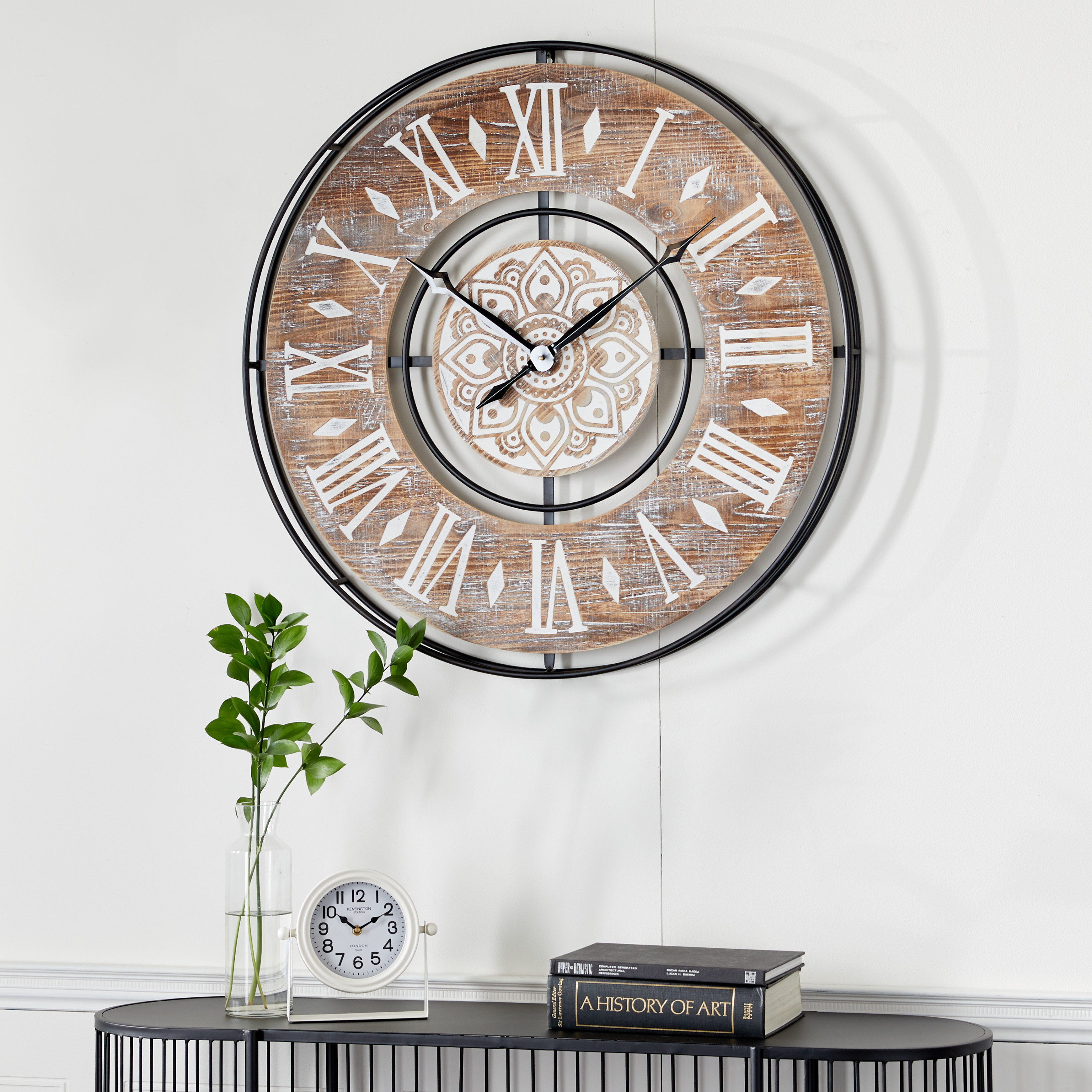 Dakota Fields Oversized 34 Wall Clock Wayfair