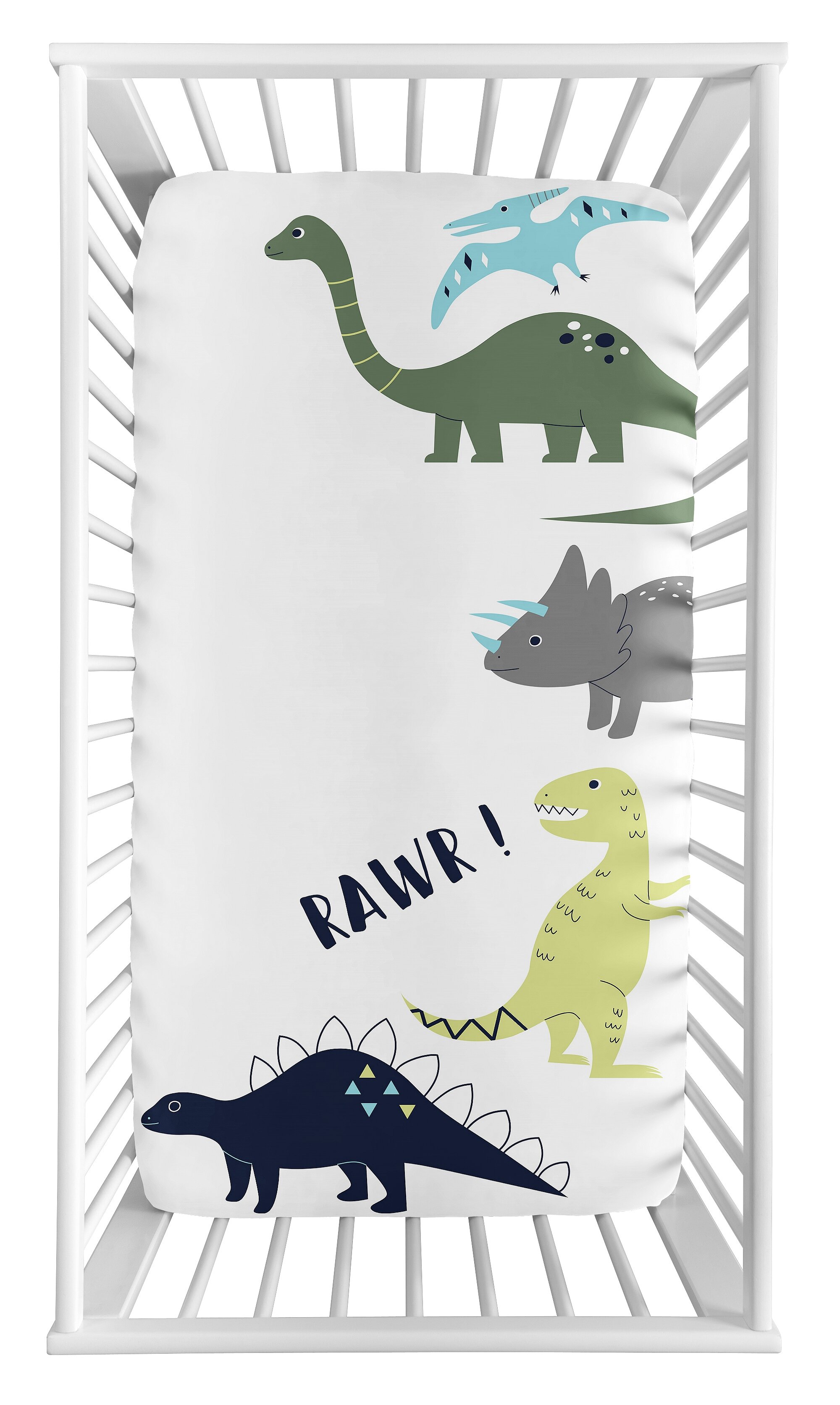 dinosaur fitted cot sheet