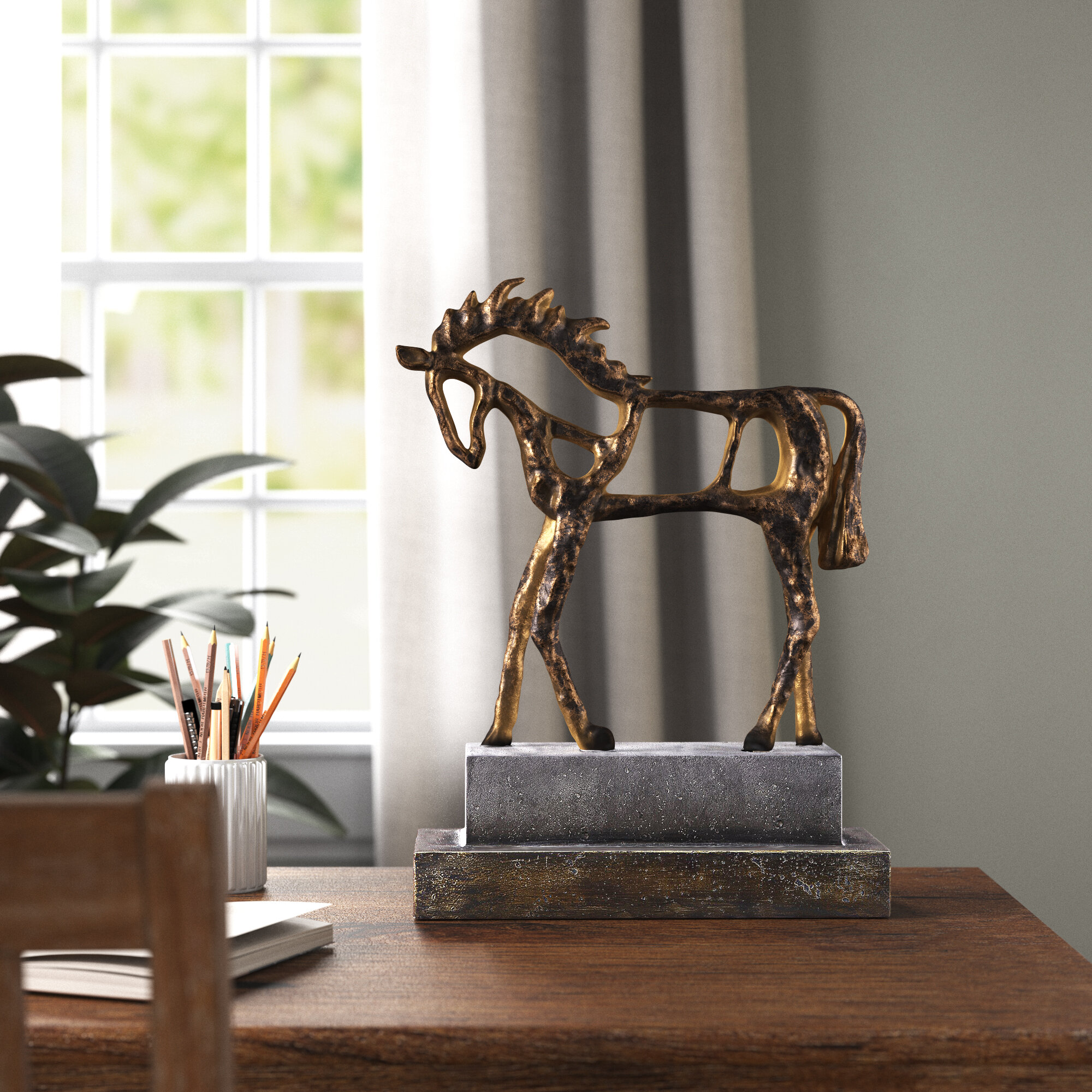 Three Posts™ Pickerington Horse Sculpture & Reviews | Wayfair