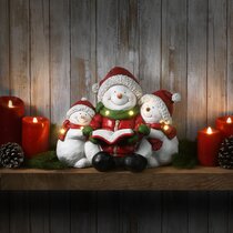 Sunset Vista Designs Distressed White Snowflake Reindeer 23 x 10 Wood Decorative Christmas Figurine 