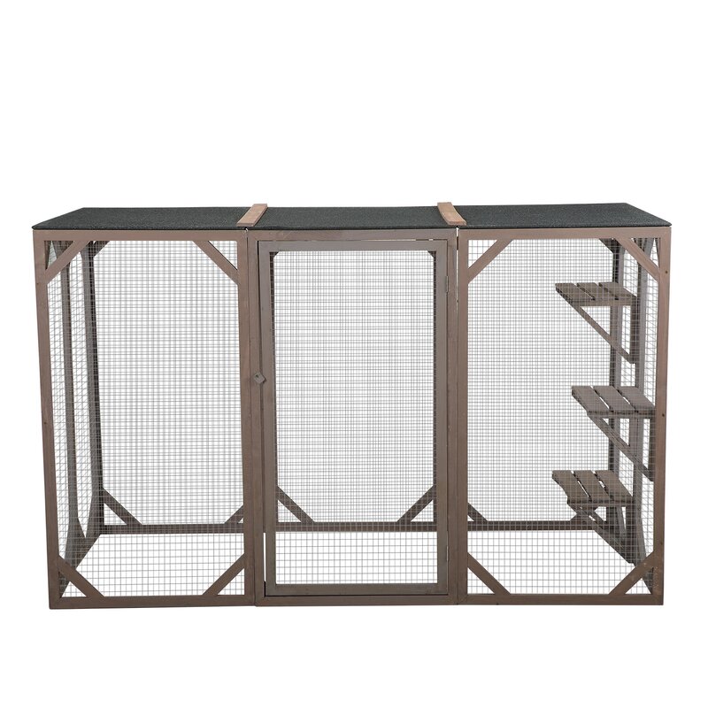 Tucker Murphy™ Pet Florala Wooden Outdoor Cat Cage | Wayfair