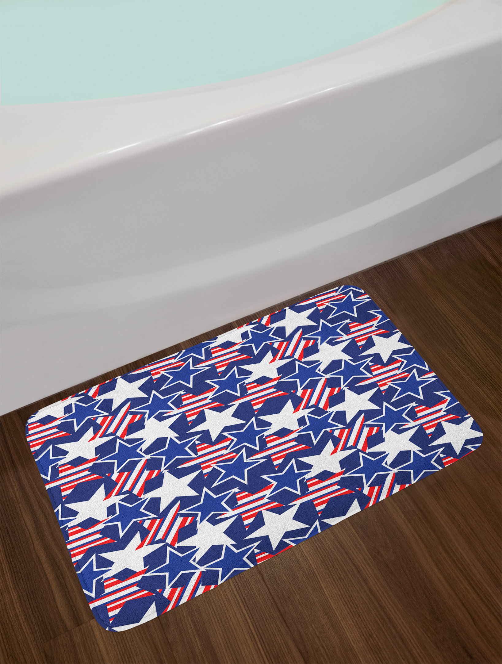 East Urban Home Ambesonne 4th Of July Bath Mat By Stars And