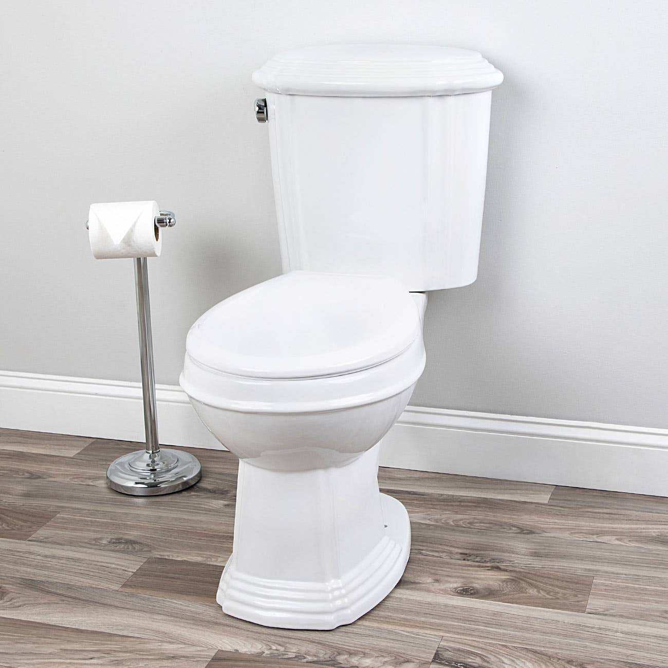 Chevington 1 Gallons Per Minute GPF Round Chair Height Floor Mounted ...