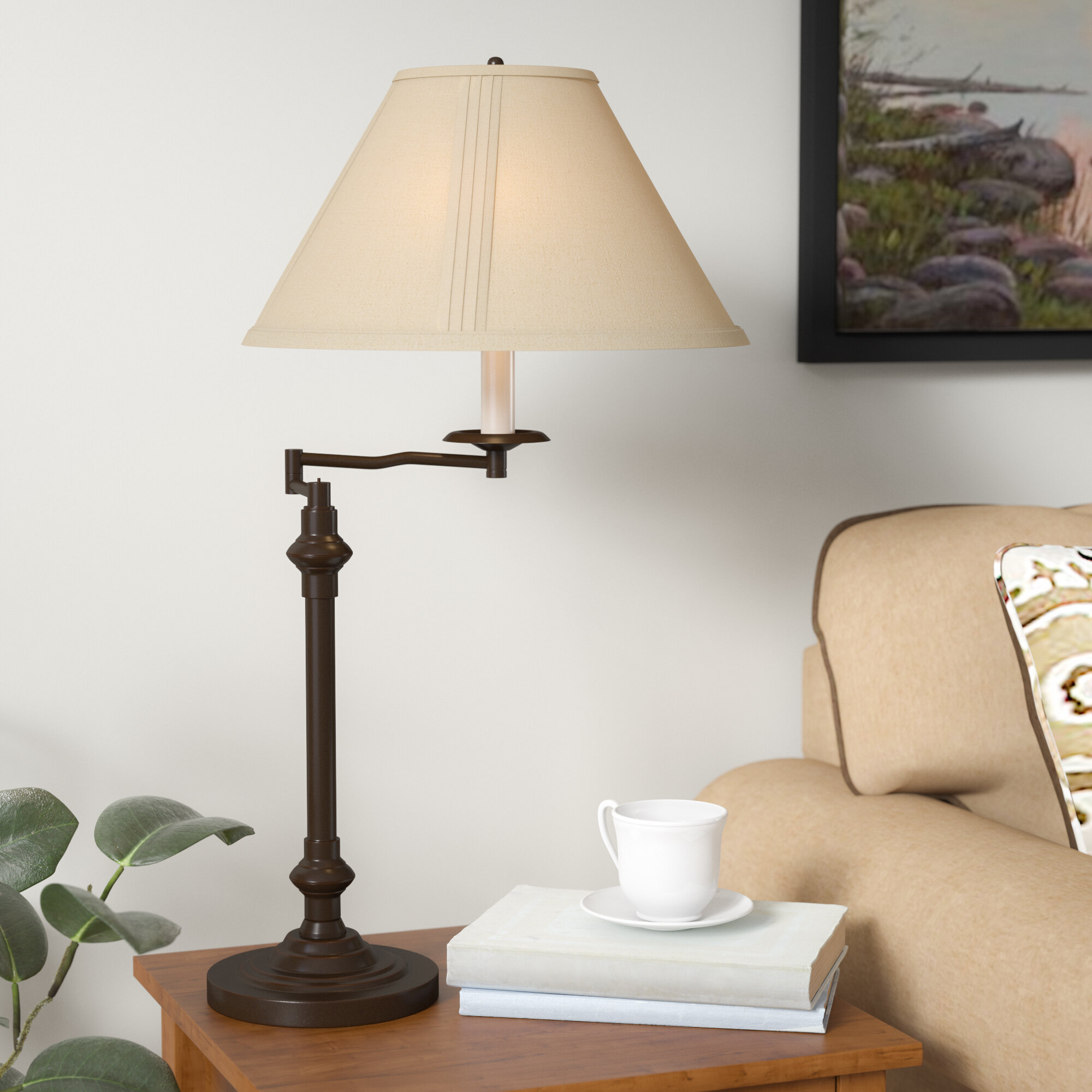 Accent Lamps For Living Room Antique Bronze Bedside Reading Marble Desk Light 