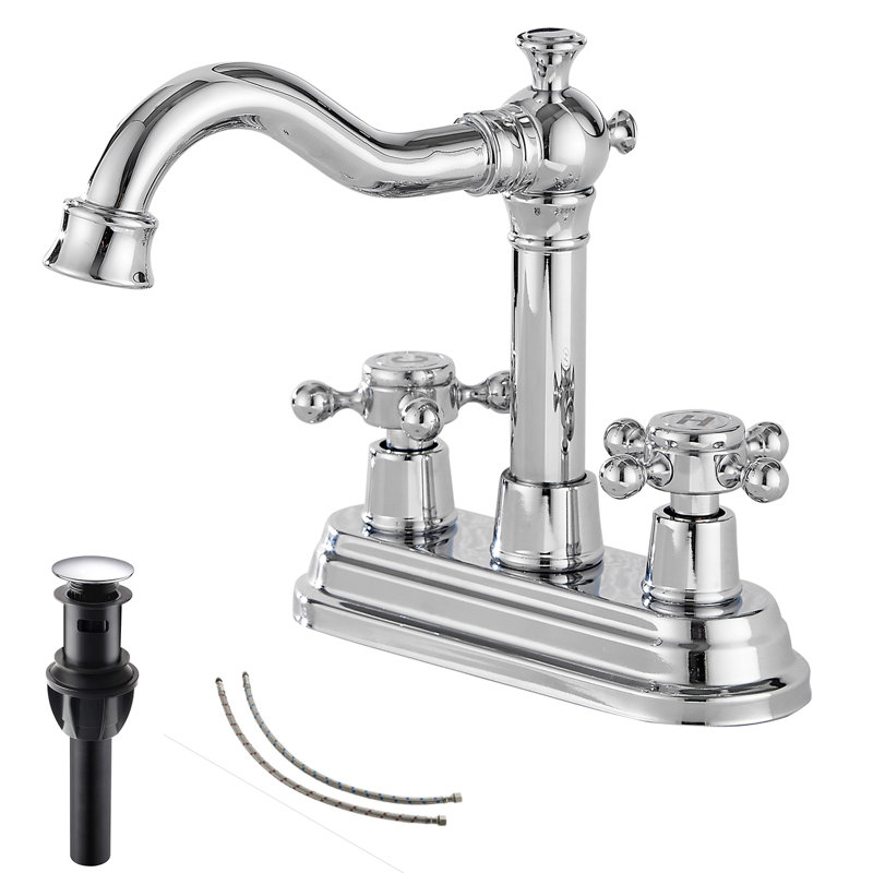 Centerset Bathroom Faucet with Drain Assembly Finish: Polished Chrome