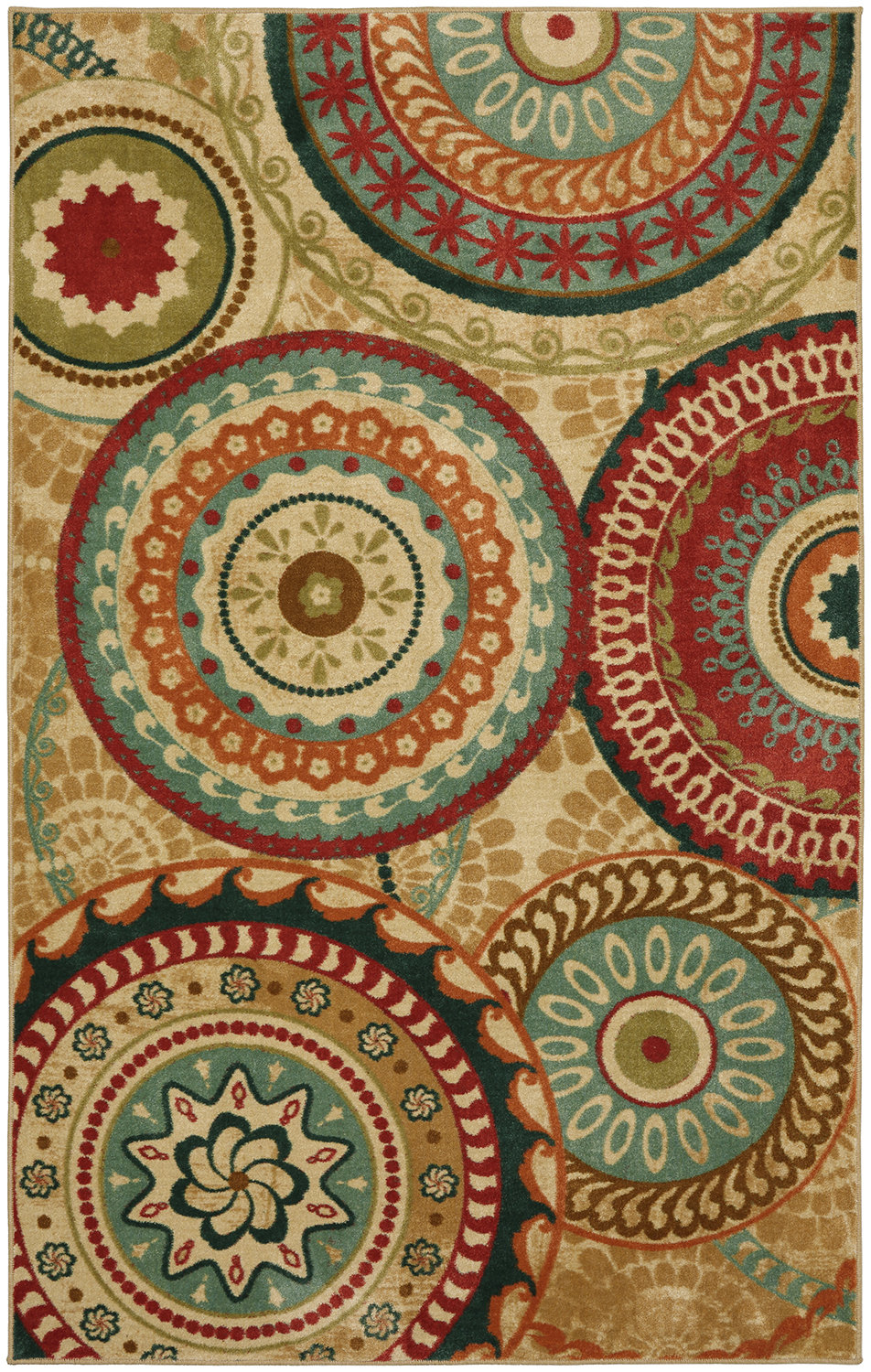 Chesterfield Brown Red Area Rug