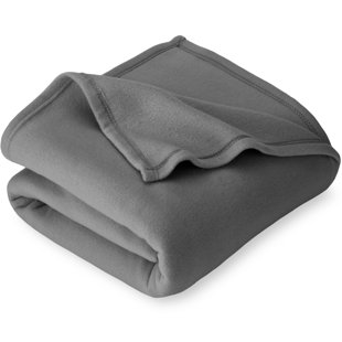 silver grey fleece throw