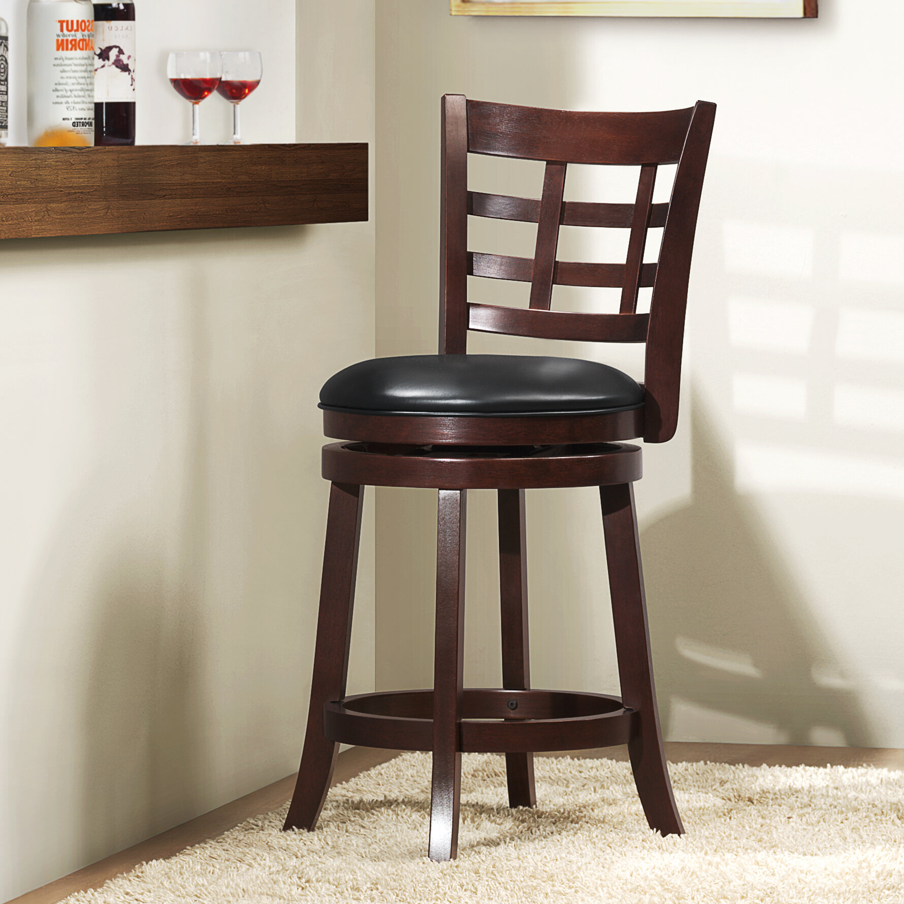 Lark Manor Douthit Swivel 24 Bar Stool Wayfair