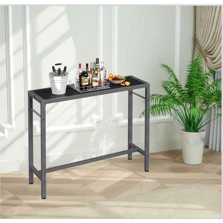 outdoor bar height console table