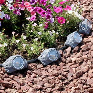 Solar-Powered Outdoor Rock Garden 1 Light Flood/Spot Light