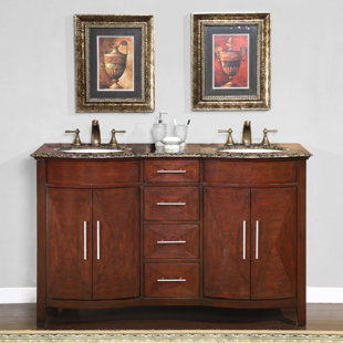 58 Inch Vanity Wayfair Adella 58 Double Bathroom Vanity Set
