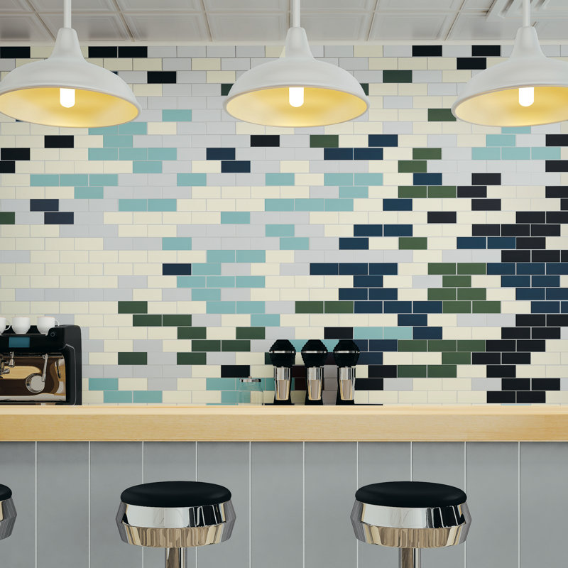 Pixl True Story 12 X 6 Matte Porcelain Cove Base Tile Trim In Turquoise Wayfair