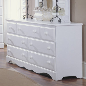 Kai 7 Drawer Double Dresser with Mirror by Harriet Bee