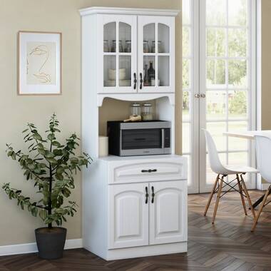 White Floor Cabinet/Cupboard with 2 Doors Bathroom Kitchen Storage 4 Style 