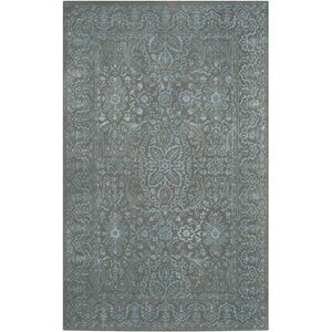 Samaniego Hand-Tufted Blue/Dark Gray Area Rug