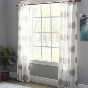 Stanton Geometric Room Darkening Grommet Curtain Panels (Set of 2)