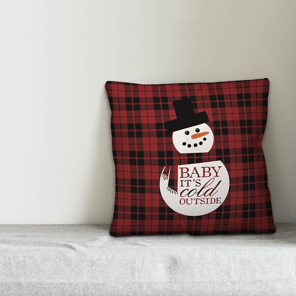 Details about   HGOD DESIGNS Baby Its Cold Outside Pillow Cover Letters Red Cotton Linen Square 