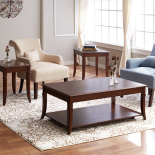 Draco 3 Piece Coffee Table Set by Three Posts Savings