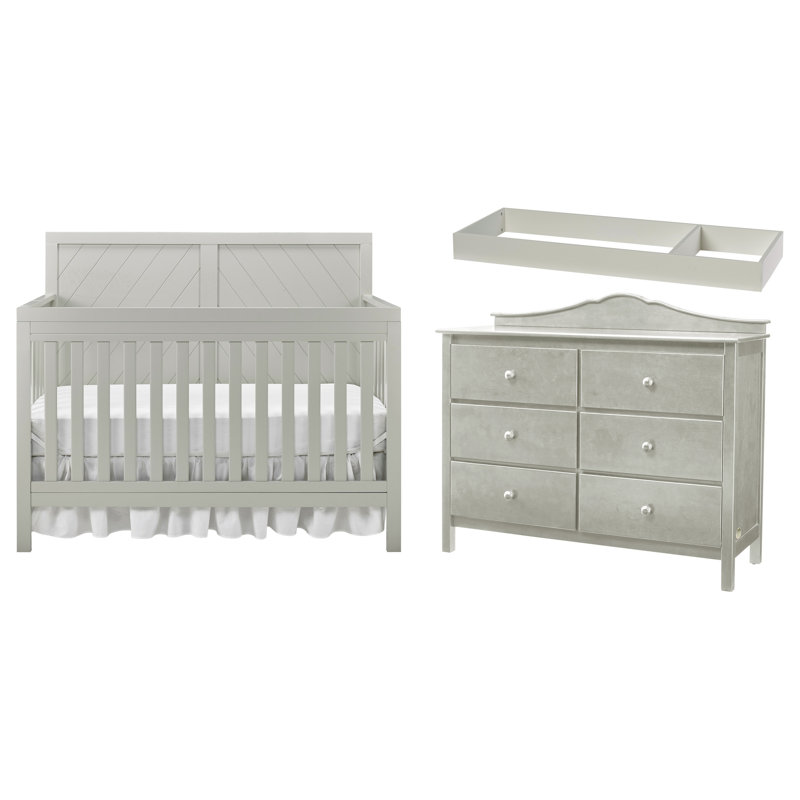 white and pine nursery furniture