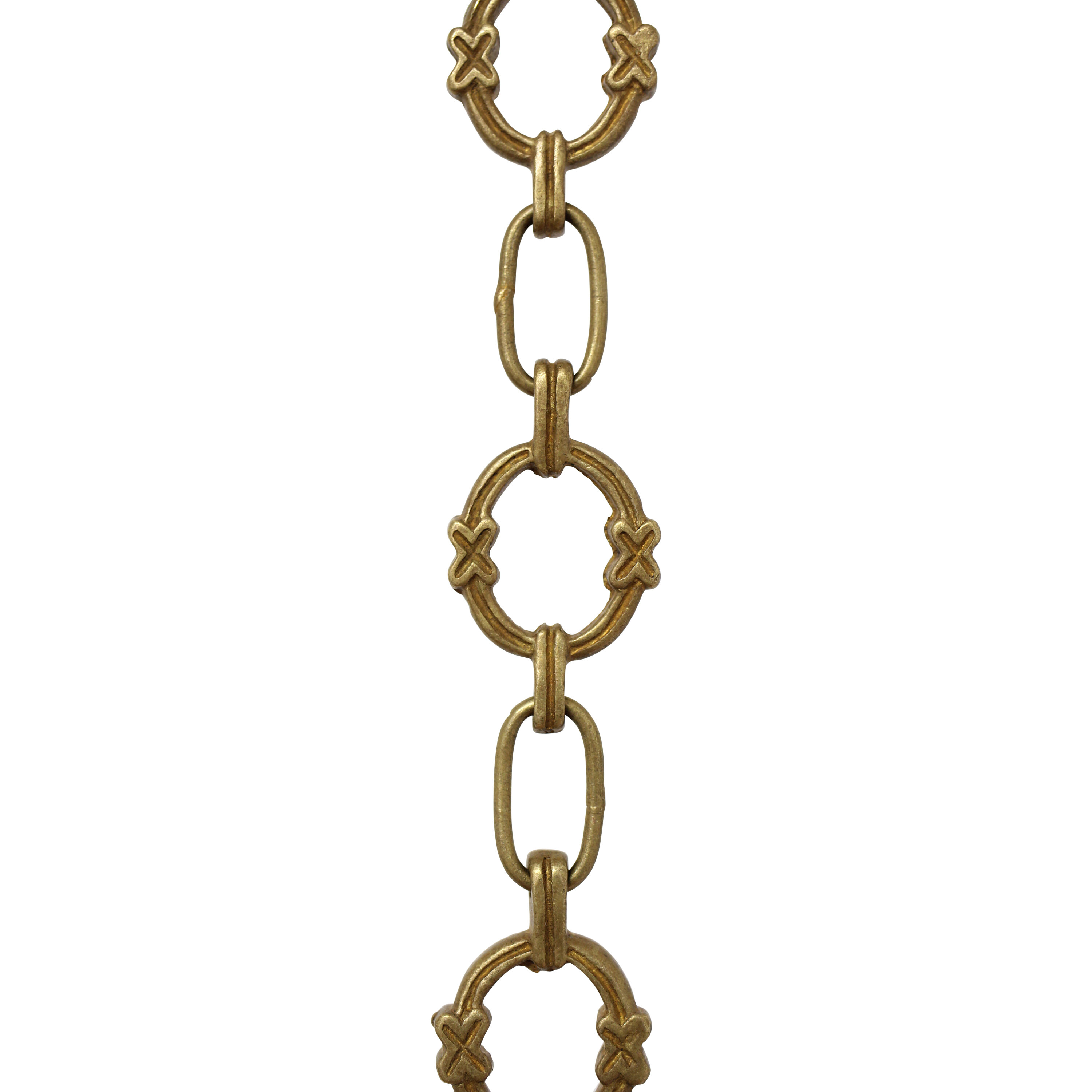 RCH Hardware CH-12-AD-3 Decorative Solid Chain for Hanging Chandeliers and Pendant Lighting-Rectangular and Circular Design Unwelded Links 
