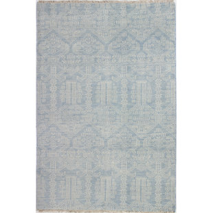 Modern Contemporary Ashland Light Blue Area Rug Allmodern Kurtis Hand Knotted Light Blue Area Rug