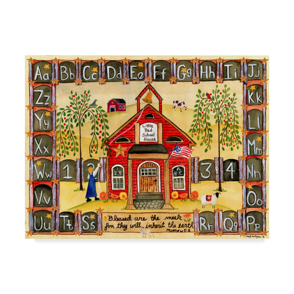 Winston Porter Little Red School House Acrylic Painting Print On