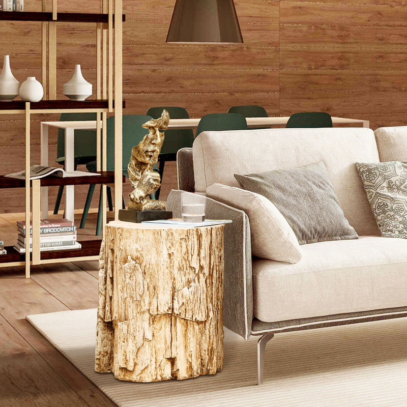 Millwood Pines Denholme Tree Stump End Table Wayfair