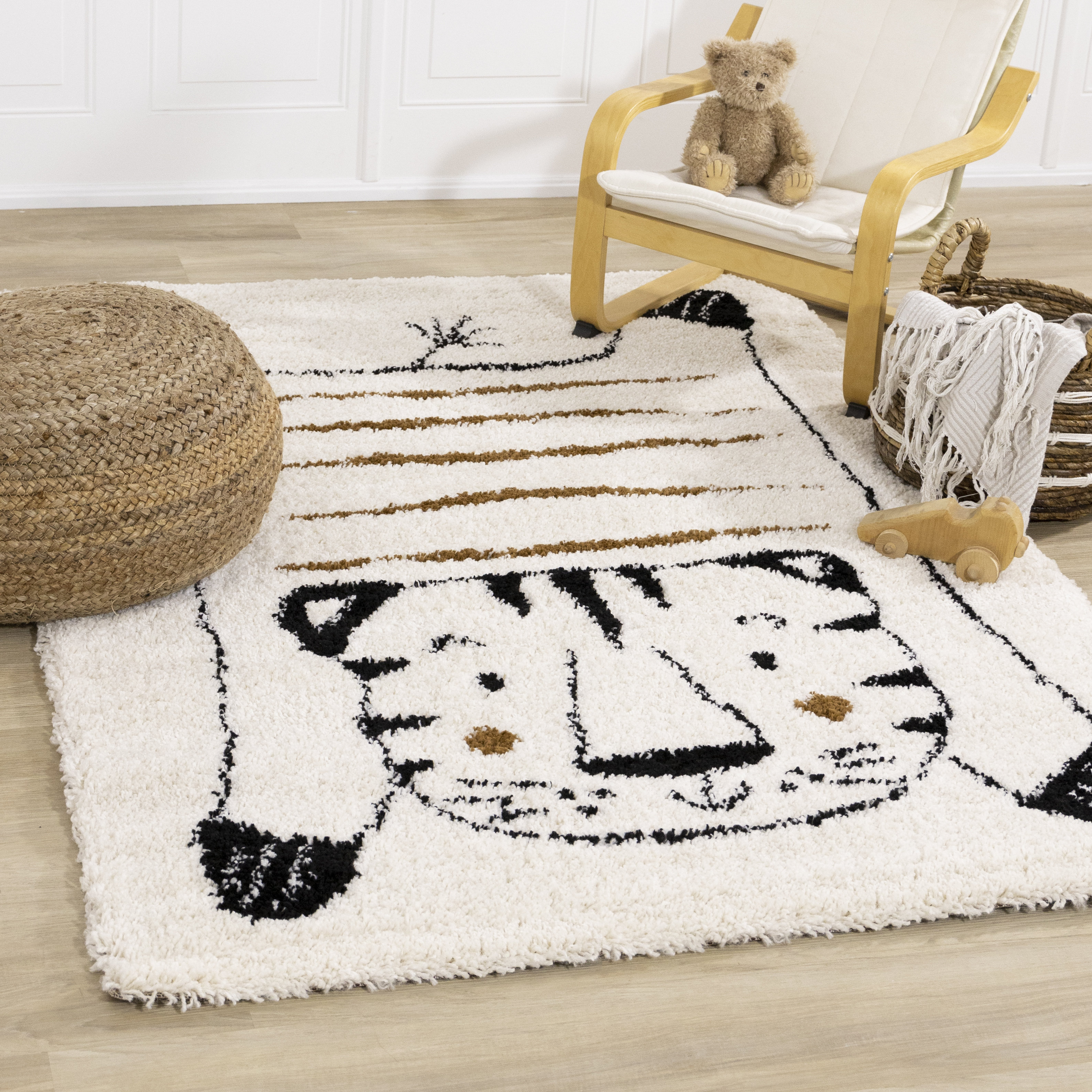 Isabelle & Max™ Halesowen Cream/Black Area Rug Wayfair