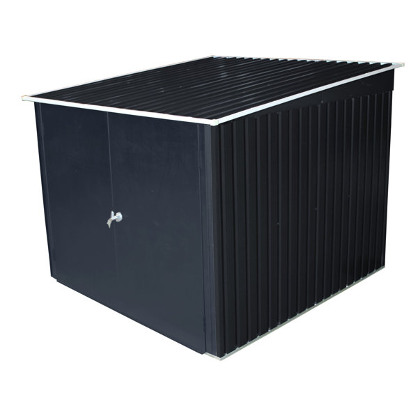 Duramax 6 ft. 3 in. W x 6 ft. 4 in. D Metal Lean-To Bike Shed & Reviews ...