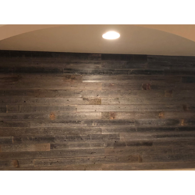Rockin Wood 3 5 X 48 Reclaimed Solid Wood Wall Paneling In Brown Wayfair