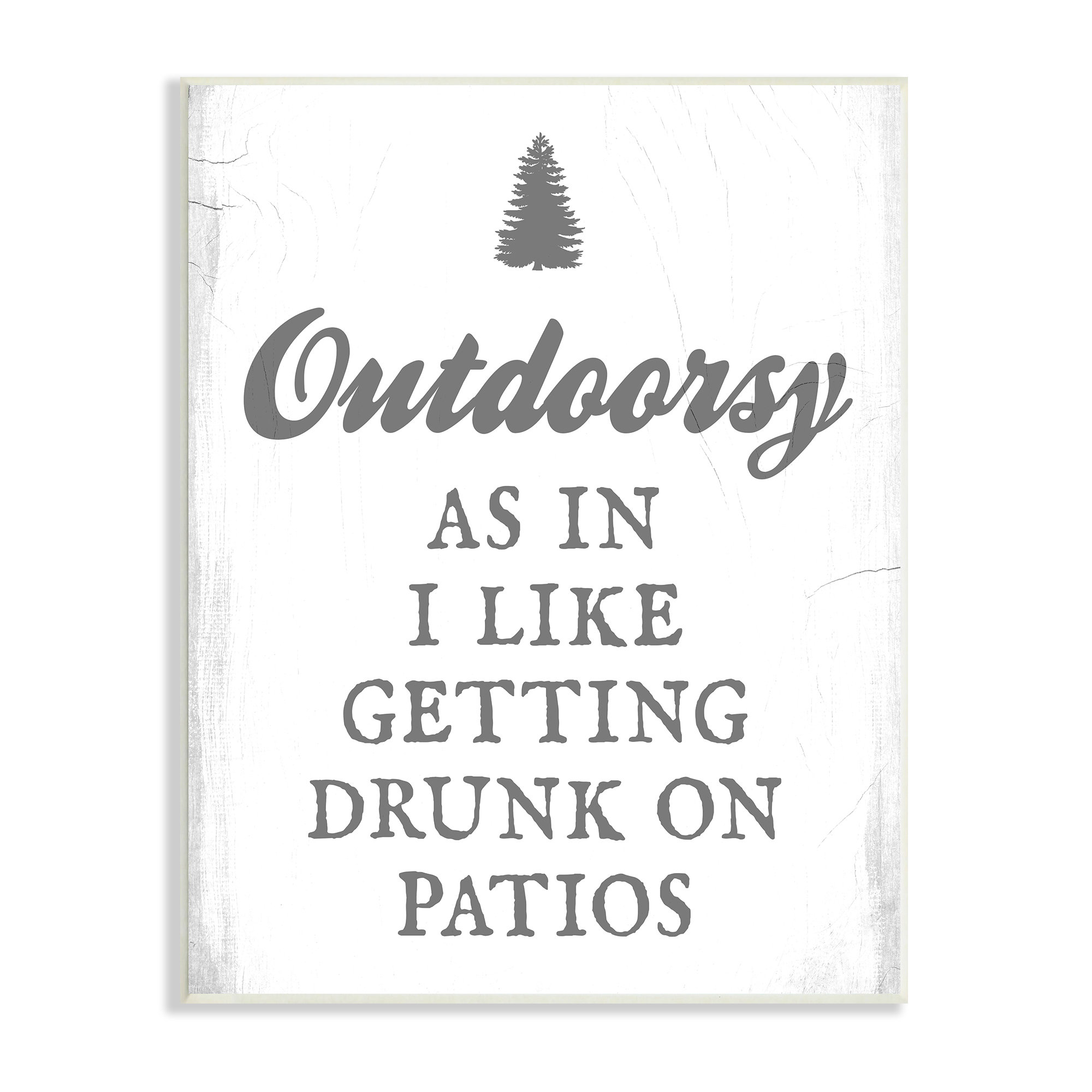 Stupell Industries Outdoorsy Like Getting Drunk On Patios Funny Phrase