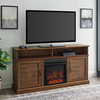 House Of Hampton Gerde Tv Stand For Tvs Up To 65 With Fireplace Included Reviews Wayfair