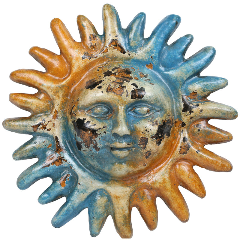 Bungalow Rose Rebbecca Old World Sun Outdoor Wall Décor Reviews Rebbecca Old World Sun Outdoor Wall