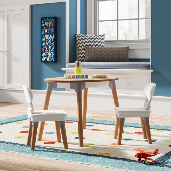 mid century modern kids table and chairs