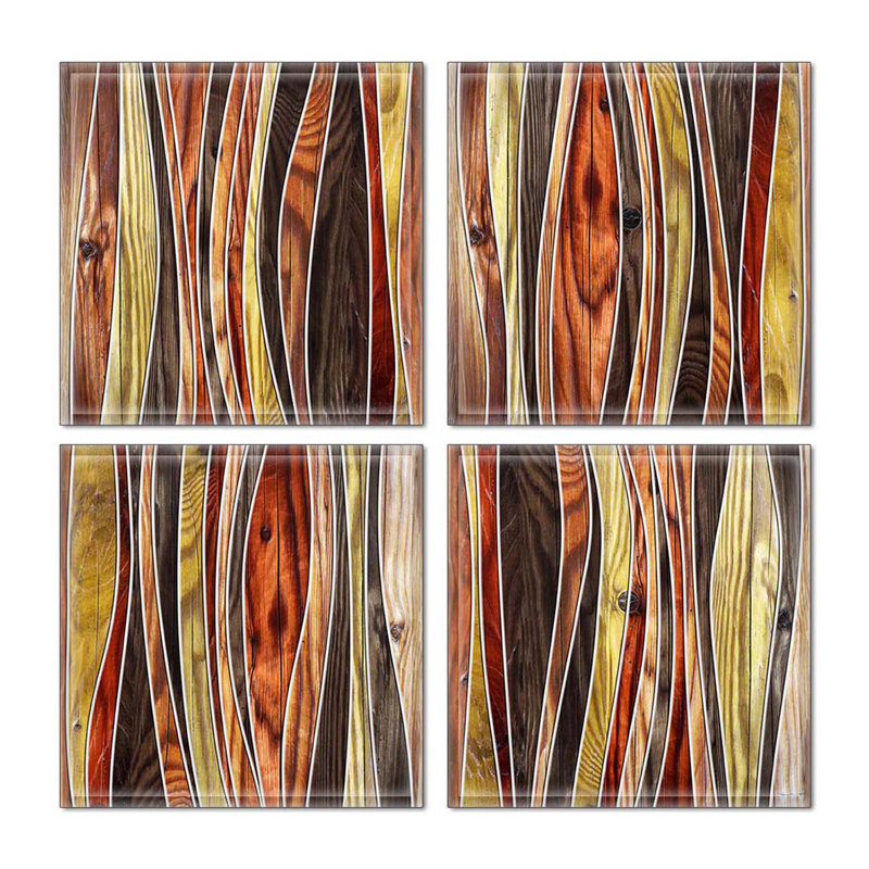 Upscale Designs By Ema 6 X 6 Glass Decorative Accent Tile In Brown Red Wayfair
