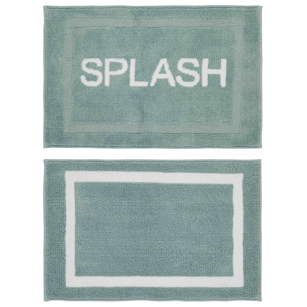 Latitude Run Cavelier Rectangle Non Slip Striped 2 Piece Bath Rug Set Wayfair