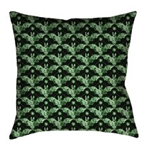 ArtVerse Katelyn Smith 14 x 14 Spun Polyester Purple Cat Pattern Pillow