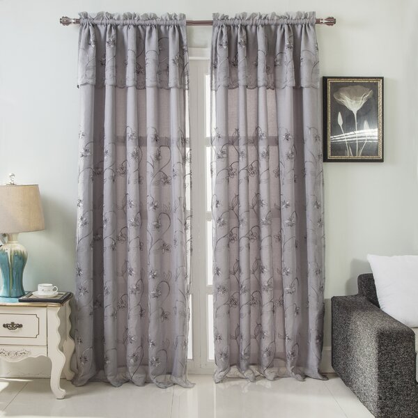 Curtains With Attached Valance Wayfair