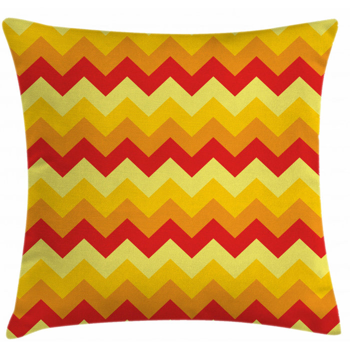 East Urban Home Ambesonne Yellow Chevron Throw Pillow Cushion