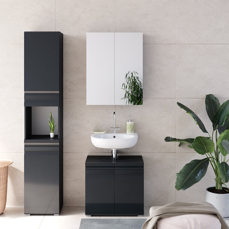 17 Stories Mair 3 Piece Bathroom Furniture Set Reviews Wayfair Mair 3 Piece Bathroom Furniture Set