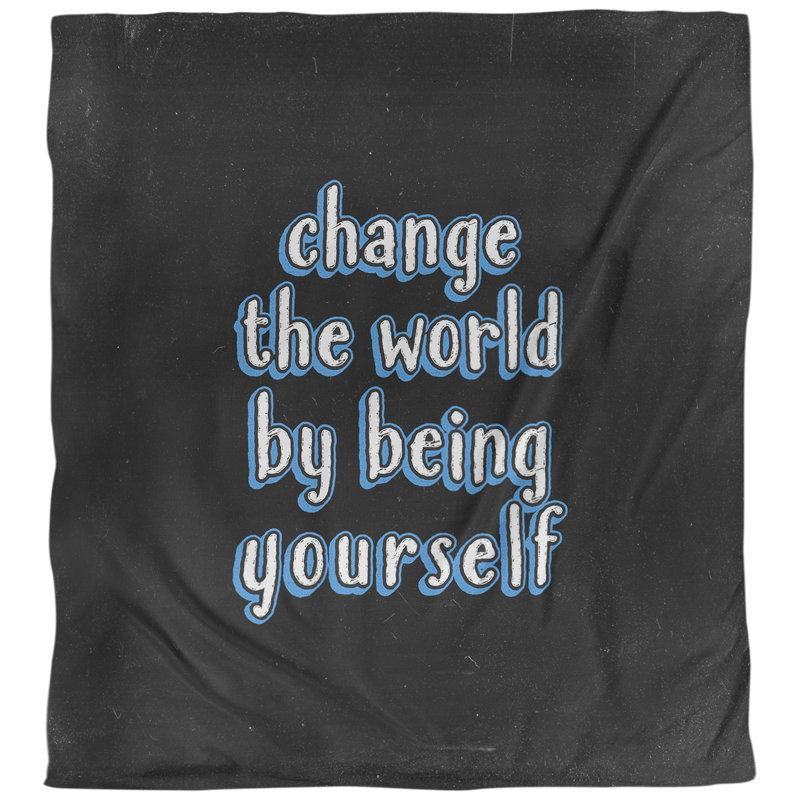 East Urban Home Change The World Quote Single Duvet Cover Wayfair