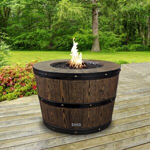 Sunbeam Wine Barrel Concrete Propane/Natural Gas Fire Pit & Reviews ...