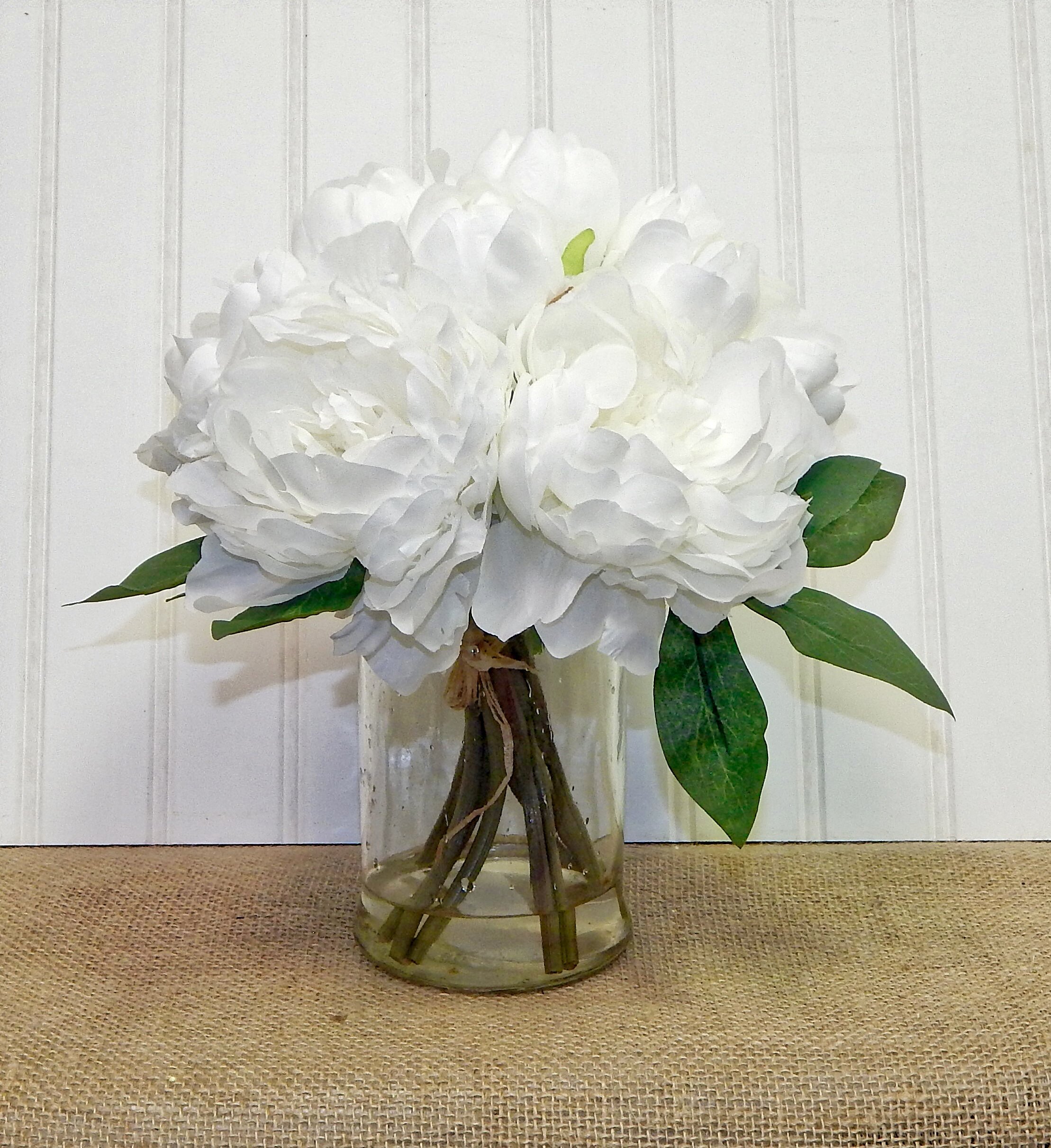 Bouquet Peony Centerpiece In Glass Vase Reviews Joss Main