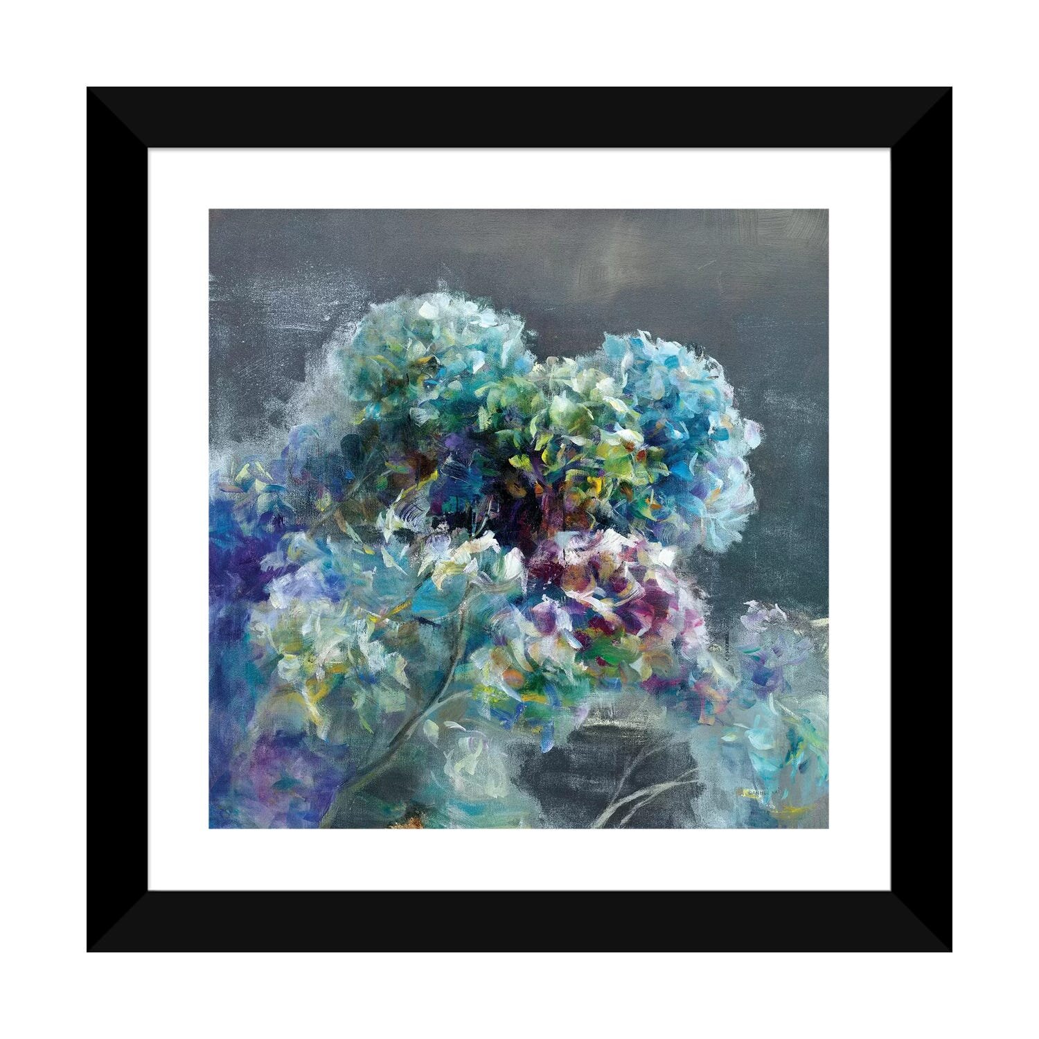 Danhui nai abstract hortensia dark stretcher-image screen hydrangea flowers