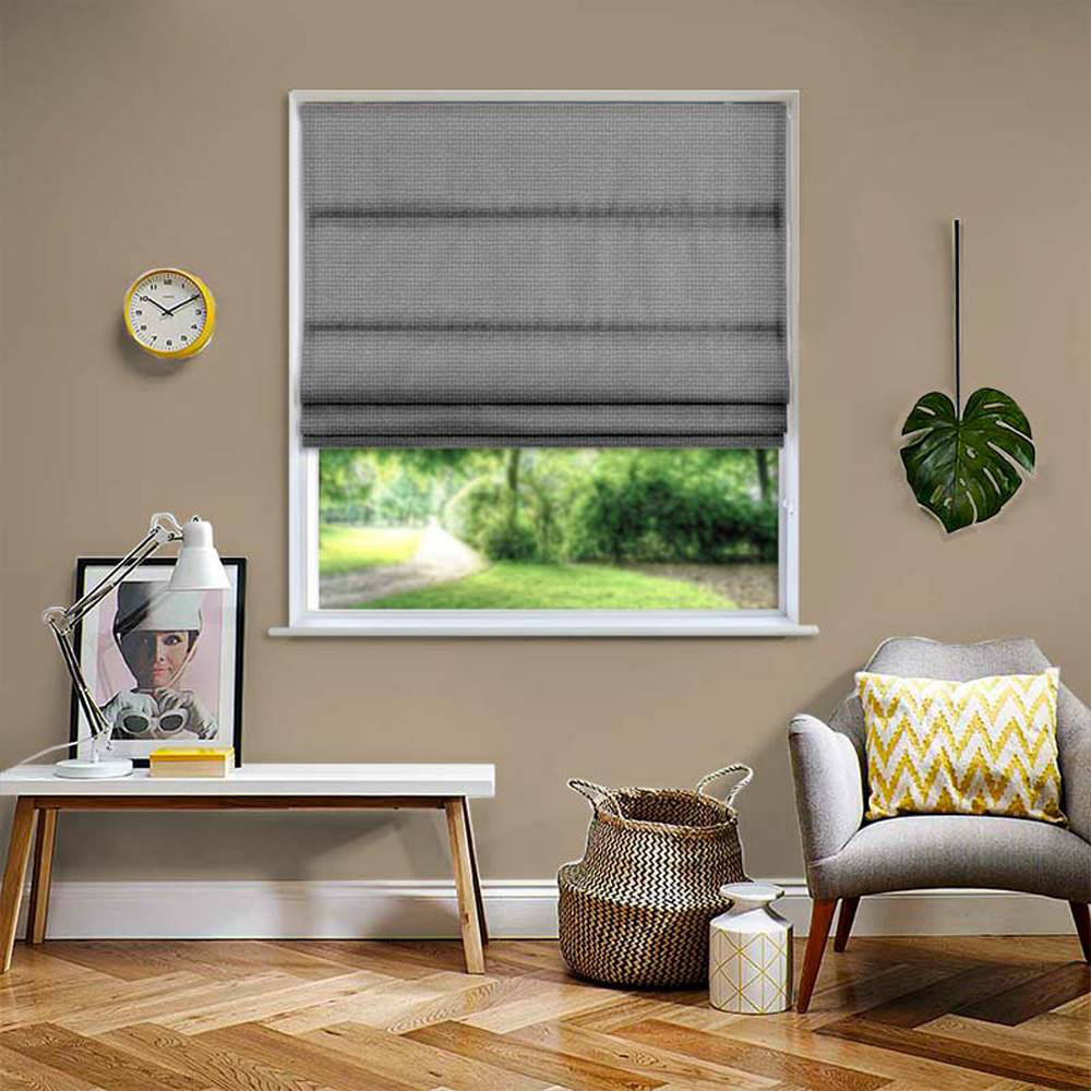 Basket Weave Blackout Roman Blind